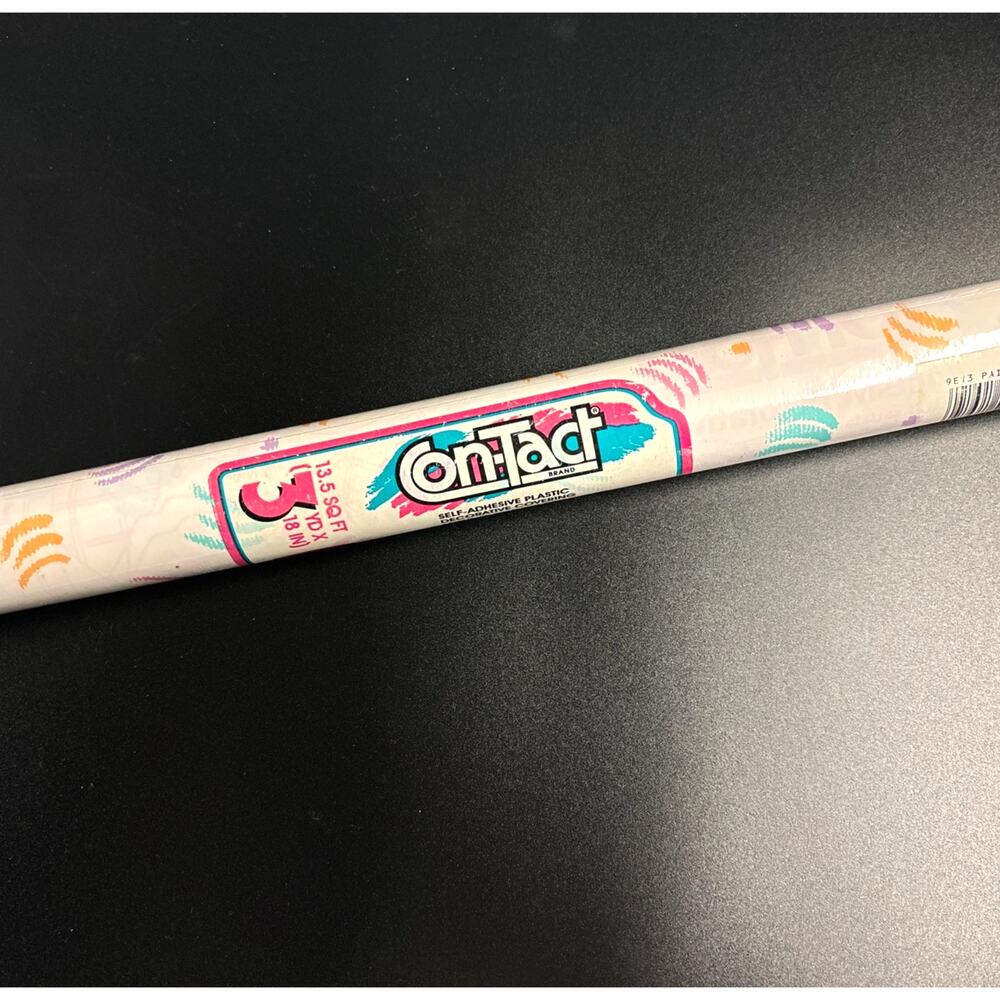 Vintage 1991 NOS Contact Brand Paper Self Adhesive Covering Paint Brush Pattern